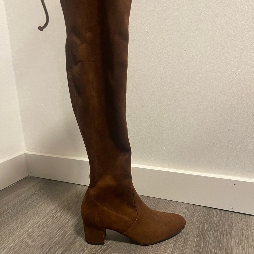 Stuart Weitzman Brown Suede Over the Knee Boots SZ 5.5 Never Worn